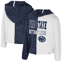 Sweat à capuche en tricot bleu marine Colosseum Penn State Nittany Lions Gals pour tout-petits