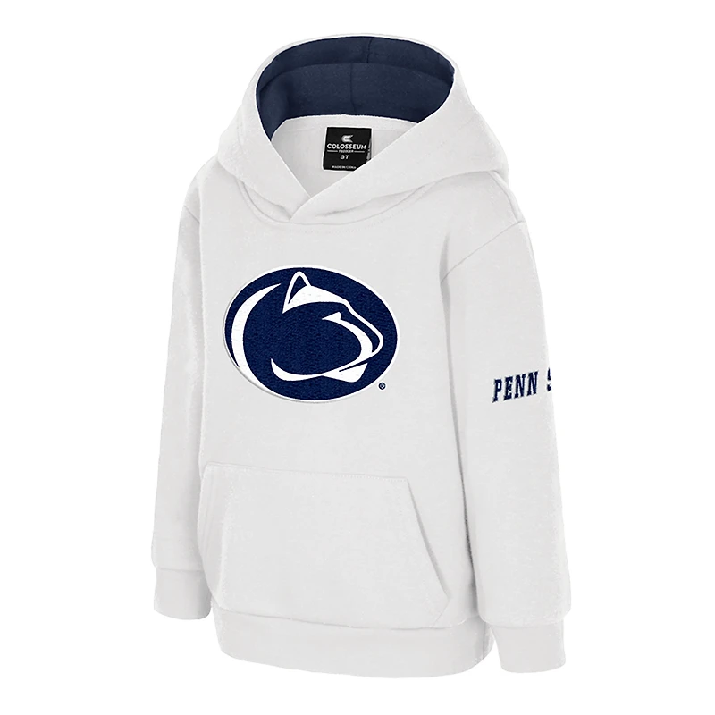 Sweat à capuche en polaire gros logo blanc Colosseum pour tout-petits, Penn State Nittany Lions