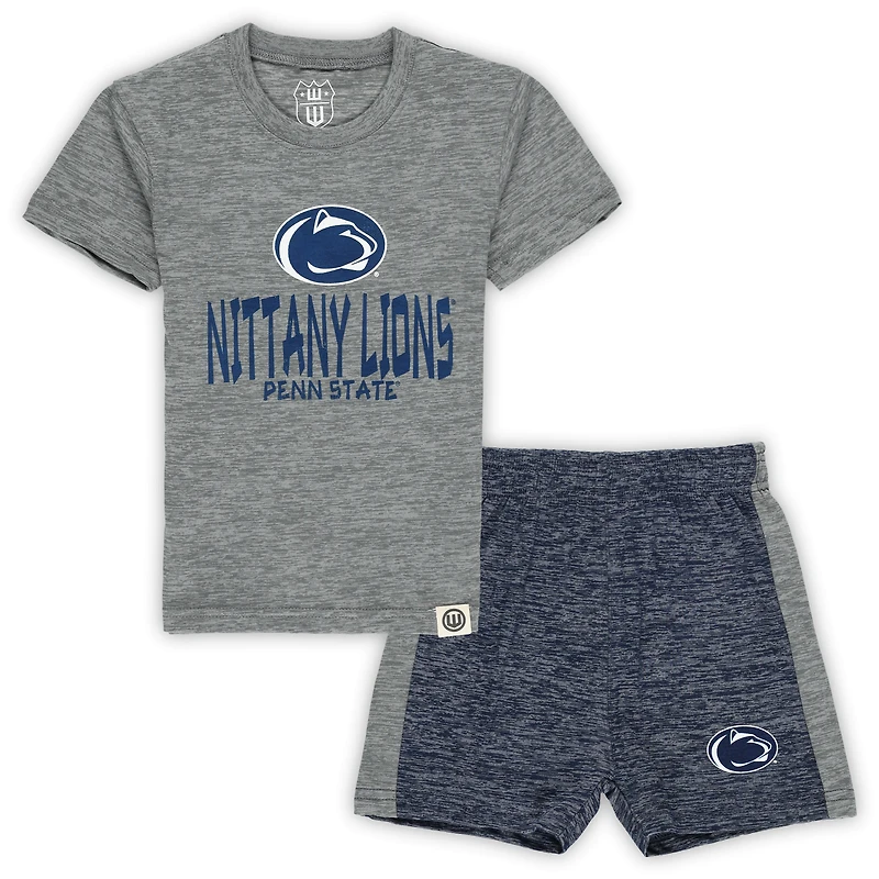 Ensemble t-shirt et short Cloudy Yarn pour tout-petits, Wes Willy, Penn State Nittany Lions