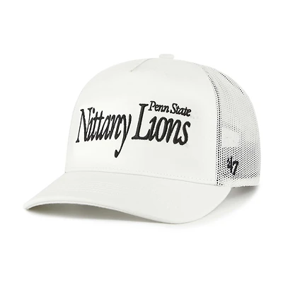 Unisex '47  Cream Penn State Nittany Lions Foundation Script Adjustable Trucker Hat