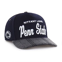 Unisex '47 Navy Penn State Nittany Lions Windowpane Plaid Collection Hitch Adjustable Hat