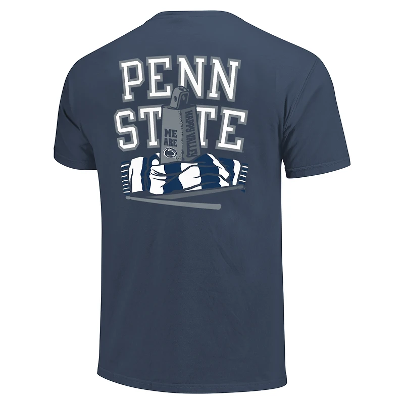 T-shirt unisexe bleu marine Penn State Nittany Lions Hyper Local Cowbell Écharpe Arc