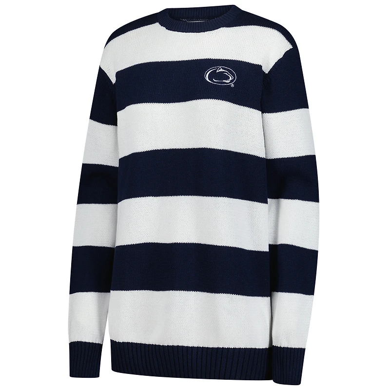 Unisex Uscape Apparel  White/Navy Penn State Nittany Lions Renew Knit Stadium Sweater