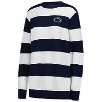 Unisex Uscape Apparel  White/Navy Penn State Nittany Lions Renew Knit Stadium Sweater