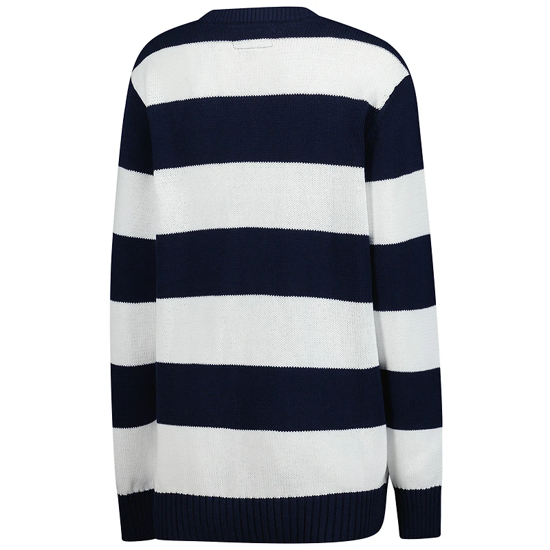Unisex Uscape Apparel White/Navy Penn State Nittany Lions Renew Knit Stadium Sweater