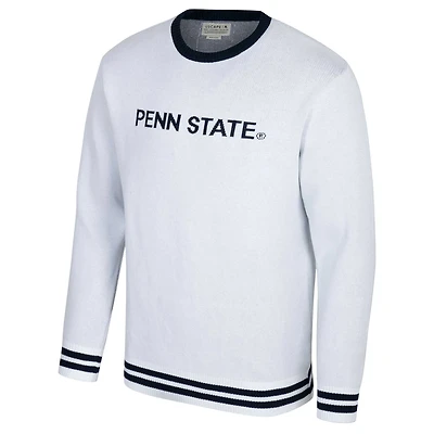 Pull-over vintage en tricot unisexe Uscape Apparel blanc Penn State Nittany Lions Renew