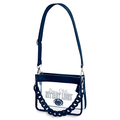 Mini sac bandoulière en plastique à chaîne WEAR by Erin Andrews des Penn State Nittany Lions