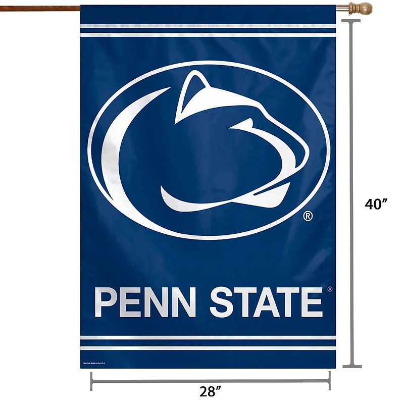WinCraft Penn State Nittany Lions 28" x 40" Primary Logo Navy Single-Sided Vertical Banner