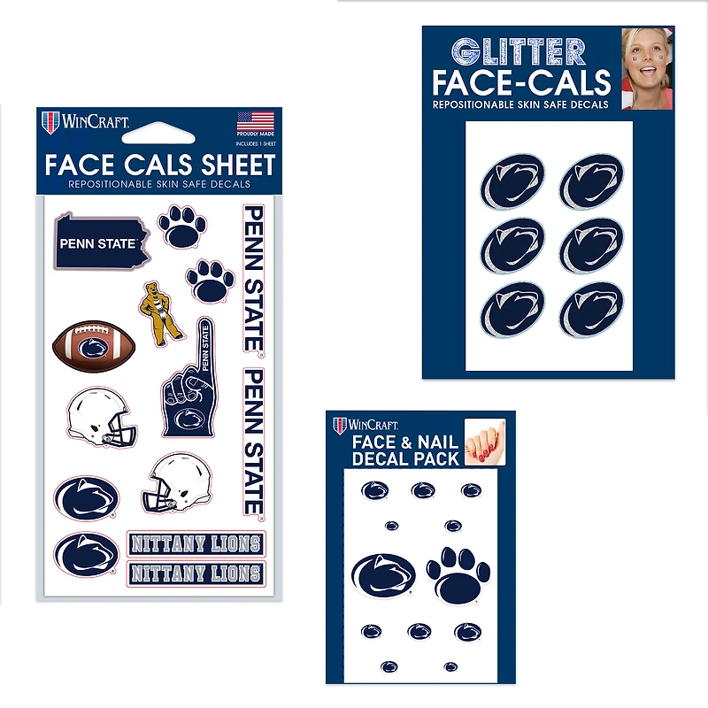 Ensemble de tatouages ​​sans eau WinCraft Penn State Nittany Lions 4" x 7"