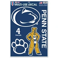 Feuille d'autocollants multi-usages WinCraft Penn State Nittany Lions Primary 11'' x 17''