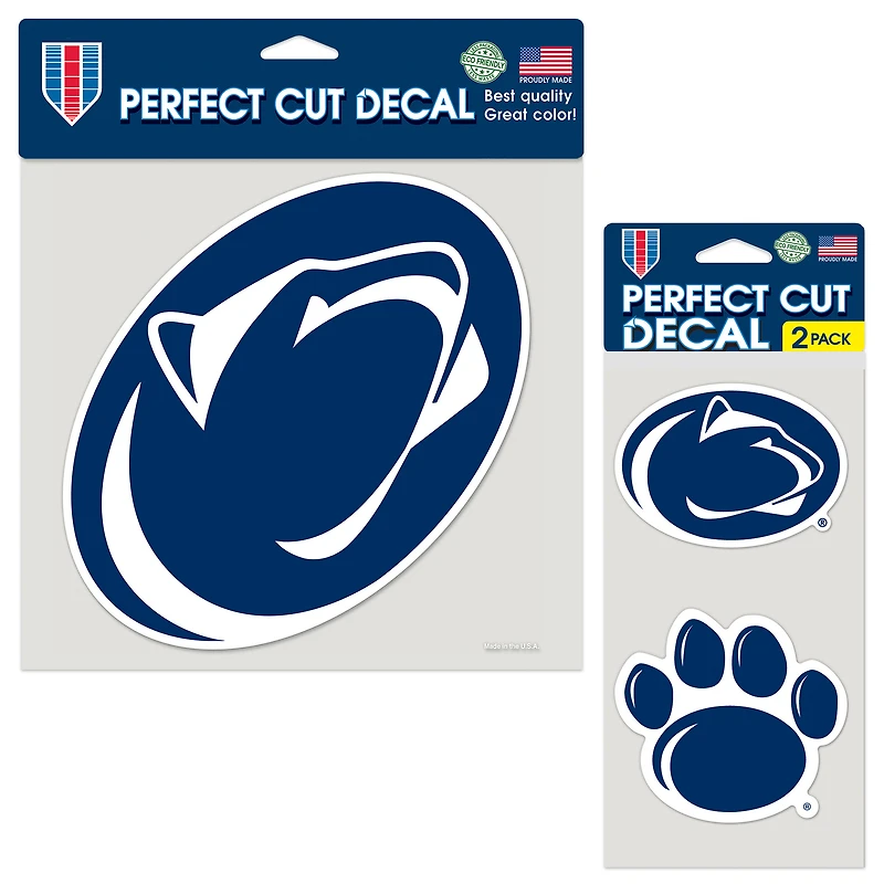 Lot de trois autocollants WinCraft Penn State Nittany Lions Perfect Cut