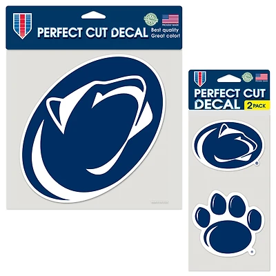 Lot de trois autocollants WinCraft Penn State Nittany Lions Perfect Cut