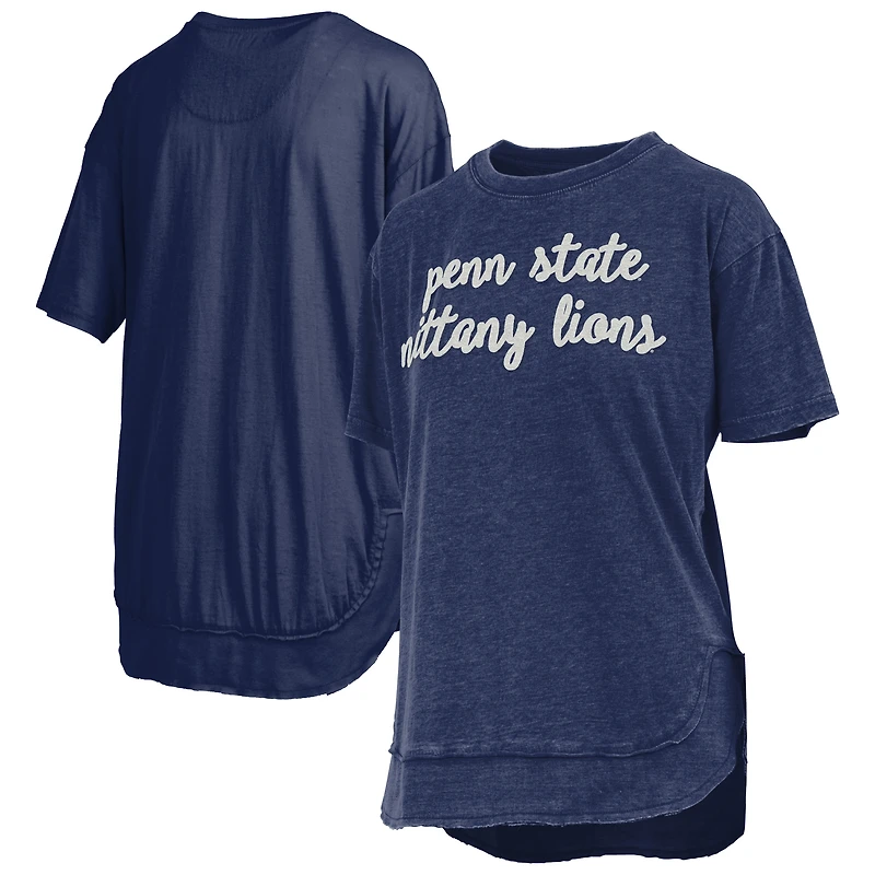 Women's Pressbox  Navy Penn State Nittany Lions Poncho T-Shirt