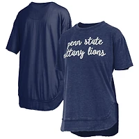 Women's Pressbox  Navy Penn State Nittany Lions Poncho T-Shirt
