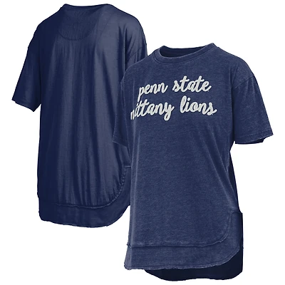 Women's Pressbox  Navy Penn State Nittany Lions Poncho T-Shirt