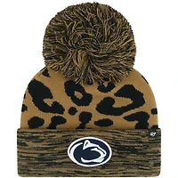 Bonnet en tricot à revers rosette '47 kaki Penn State Nittany Lions pour femmes avec pompon