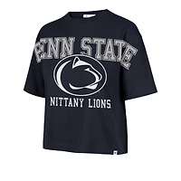 Women's '47 Navy Penn State Nittany Lions Outreach City Relaxed Cropped T-Shirt
