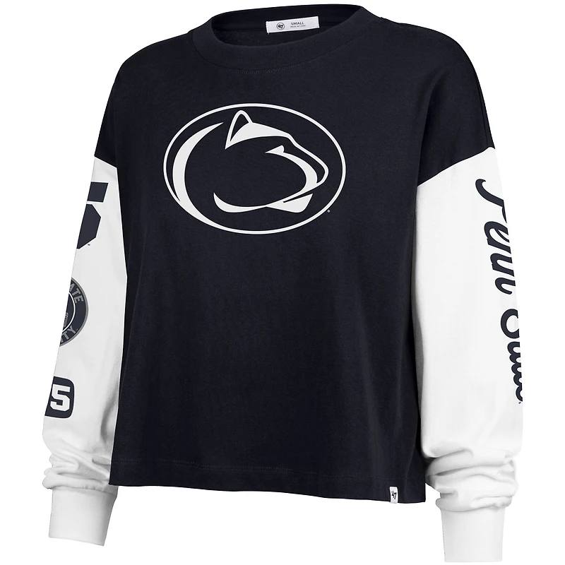 Women's '47 Navy Penn State Nittany Lions Sydney Long Sleeve T-Shirt