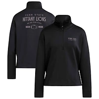 Haut adidas Penn State Nittany Lions Soft Lux à quart de zip noir pour femme