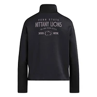 Women's adidas Black Penn State Nittany Lions Soft Lux Quarter-Zip Top