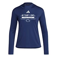 Women's adidas Navy Penn State Nittany Lions D4T Long Sleeve Hooded T-Shirt