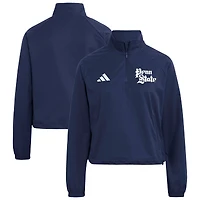 Haut adidas blanc Penn State Nittany Lions Ultimate365 à quart de zip pour femme