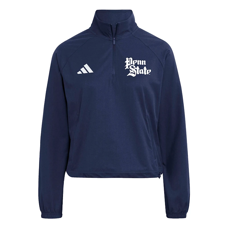 Women's adidas White Penn State Nittany Lions Ultimate365 Woven Quarter-Zip Top