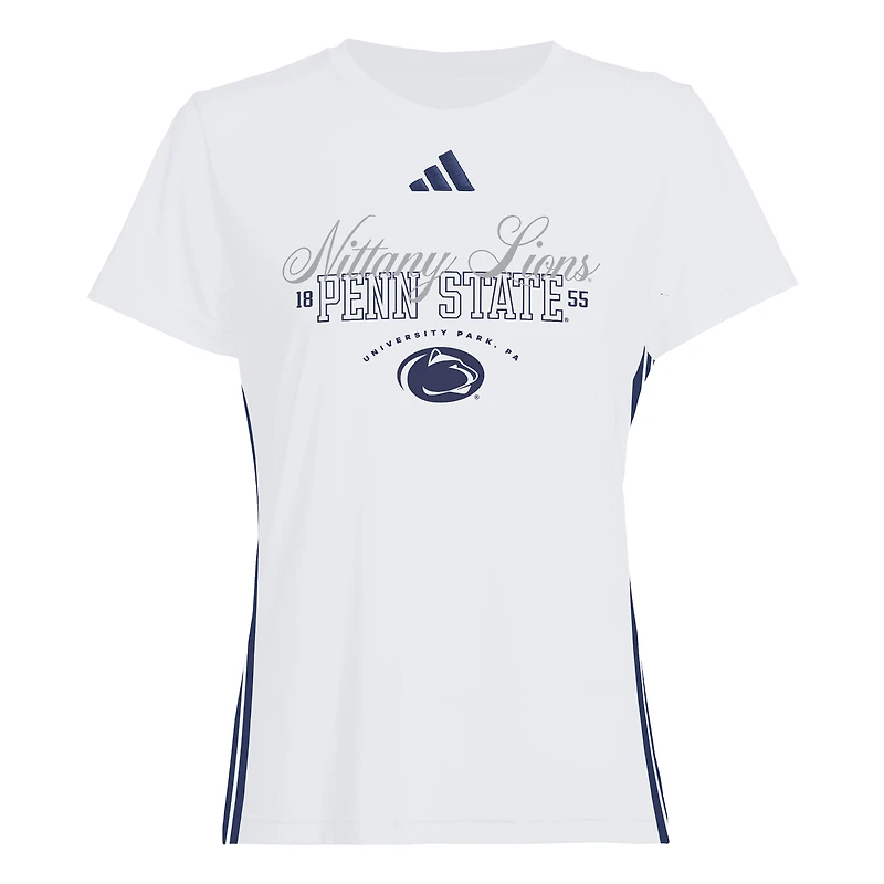 Women's adidas White Penn State Nittany Lions Essentials 3-Stripes T-Shirt