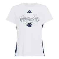 Women's adidas White Penn State Nittany Lions Essentials 3-Stripes T-Shirt