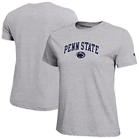 T-shirt avec logo arqué des Nittany Lions de Penn State, championne féminine, Heather Gray