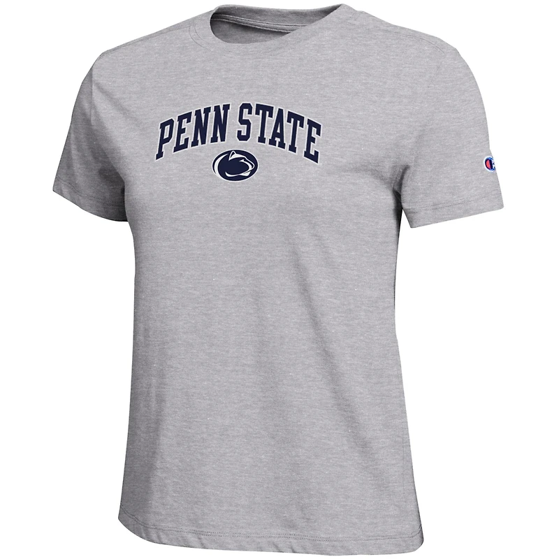 Women's Champion Heather Gray Penn State Nittany Lions Arched Over Logo T-Shirt