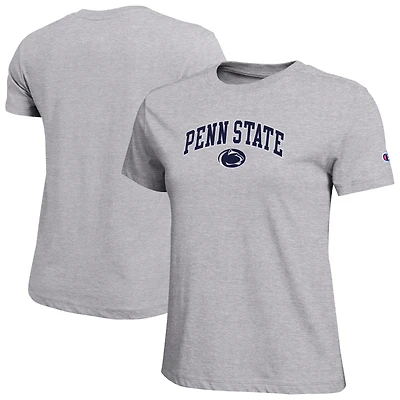 Women's Champion  Heather Gray Penn State Nittany Lions Arched Over Logo T-Shirt