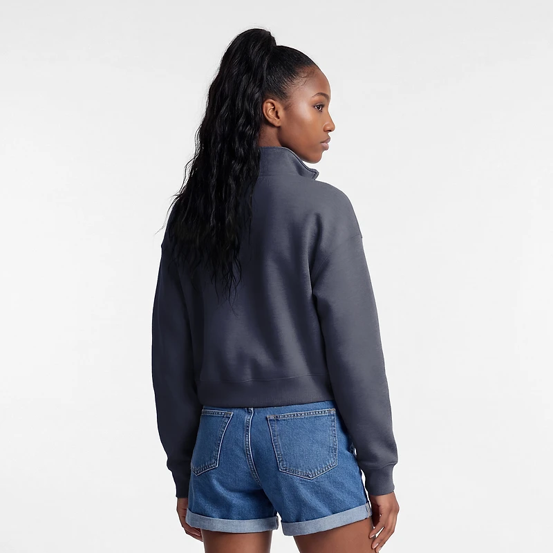 Pull à col zippé Champion Navy Penn State Nittany Lions Academic Triumph pour femme