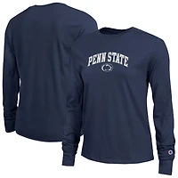 T-shirt à manches longues bleu marine pour femme, championne des Penn State Nittany Lions, avec logo Arch Over