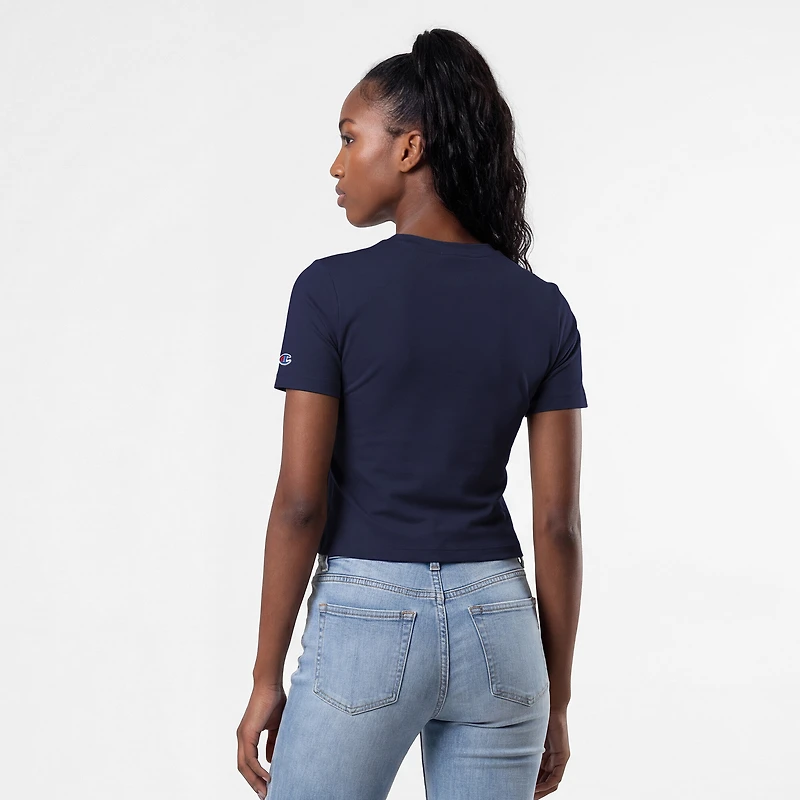 Women's Champion  Navy Penn State Nittany Lions Athletic Soft-Touch Fitted T-Shirt