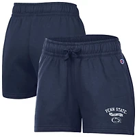 Short Champion bleu marine Penn State Nittany Lions Powerblend à taille élastique pour femme