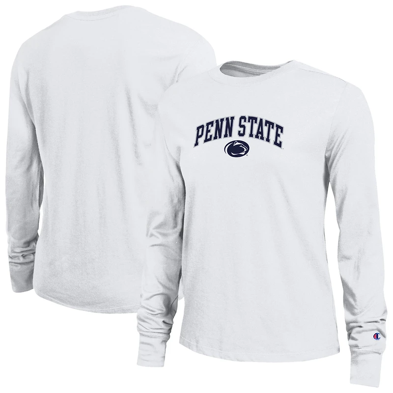 Women's Champion White Penn State Nittany Lions Arch Over Logo Long Sleeve T-Shirt