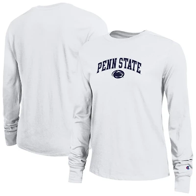 Women's Champion White Penn State Nittany Lions Arch Over Logo Long Sleeve T-Shirt