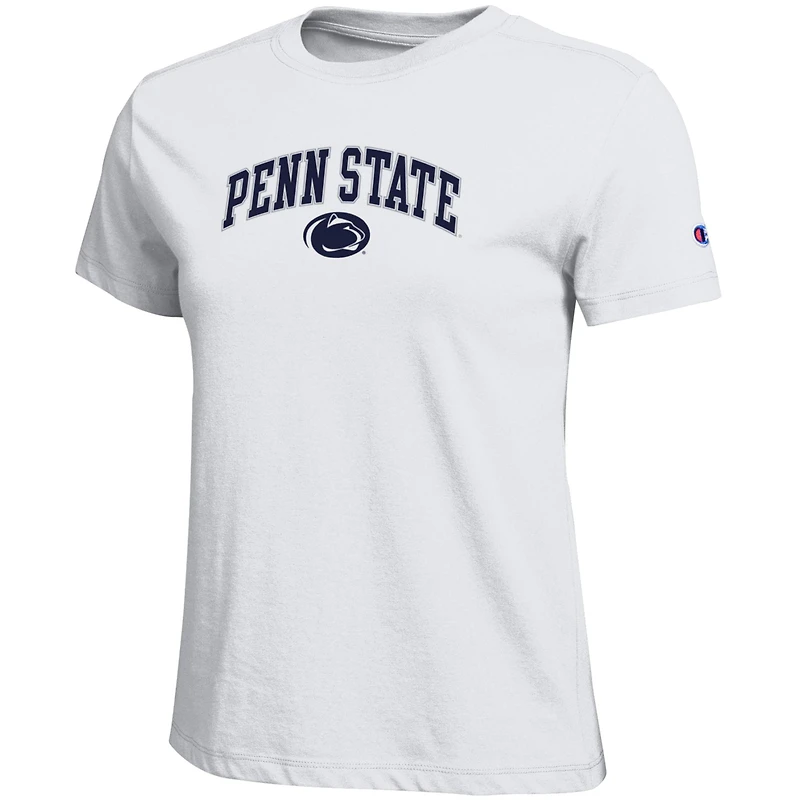 T-shirt blanc Champion Penn State Nittany Lions avec logo arqué pour femmes