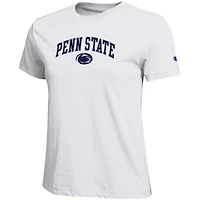 T-shirt blanc Champion Penn State Nittany Lions avec logo arqué pour femmes