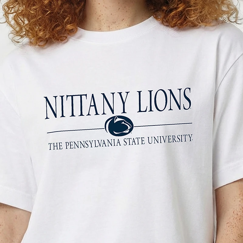 T-shirt court à logo Penn State Nittany Lions blanc Champion pour femmes
