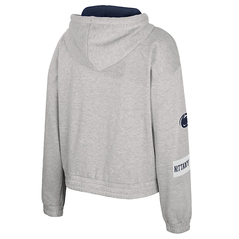 Veste à capuche zippée Colosseum Gray Penn State Nittany Lions Alfie pour femme