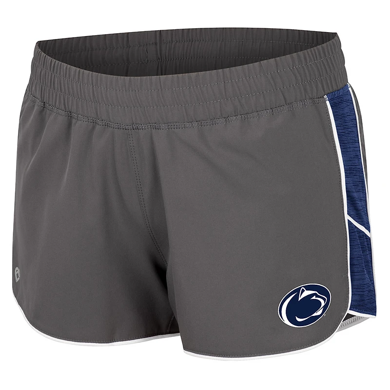 Colosseum Grey Penn State Nittany Lions Pull The Switch Short de course pour femme