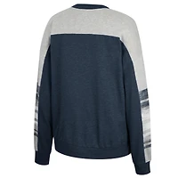 Colosseum Navy/Heather Grey Penn State Nittany Lions Baby Talk Sweat-shirt pour femme