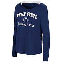 Women's Colosseum Navy Penn State Nittany Lions Catalina Hoodie Long Sleeve T-Shirt