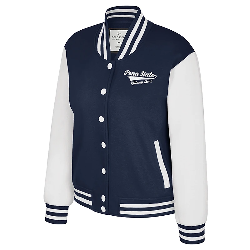 Veste polaire à boutons-pression Colosseum Navy Penn State Nittany Lions pour femme