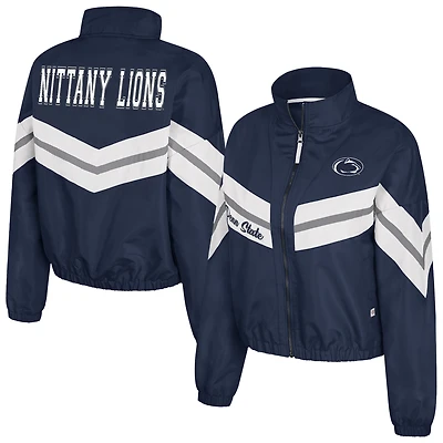 Women's Colosseum  Navy Penn State Nittany Lions Thin Ice Full-Zip Windbreaker