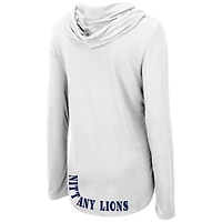 Women's Colosseum Navy Penn State Nittany Lions My Lover Lightweight Hooded Long Sleeve T-Shirt
