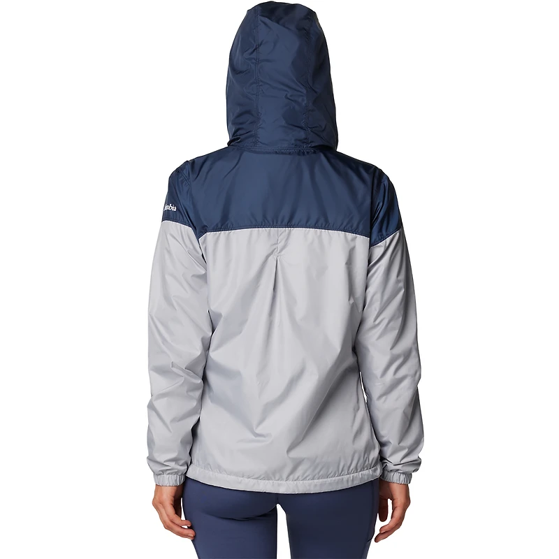 Veste coupe-vent à capuche entièrement zippée Penn State Nittany Lions Flash Forward pour femme de Columbia Navy