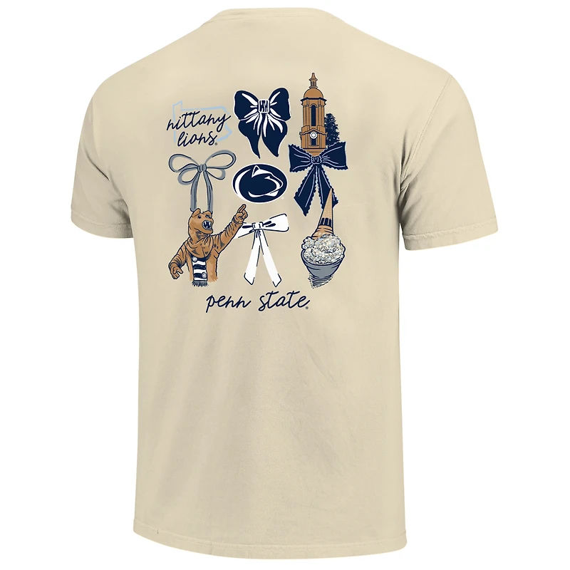 T-shirt confortable pour femme, crème, couleurs des Penn State Nittany Lions, Coquette